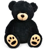 LotFancy 20-Inch Black Teddy Bear Plush Toy - Soft Cuddly Stuffed Animal with Footprints for Kids, Perfect Gift for Baby Shower, Birthday, Christmas