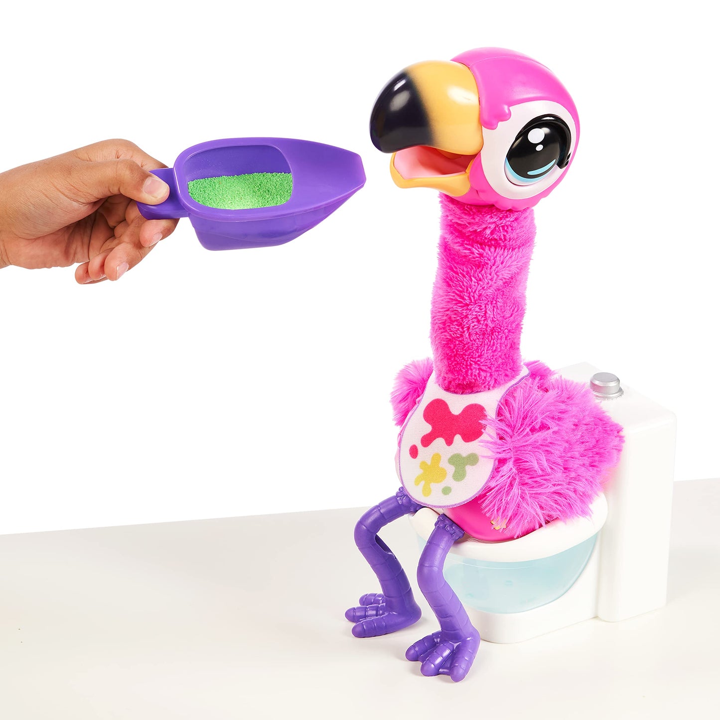 Little Live Pets Gotta Go Flamingo Value Pack: Sherbet | Interactive Plush Toy That Eats, Sings, Dances, Poops And Talks. Bonus