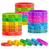 Zhanmai 72 Pieces Rubber Multiplication Facts Bracelets for Education, 6.5x1.2 cm, 12 Colors, Model Zhanmai-Bracelets-340