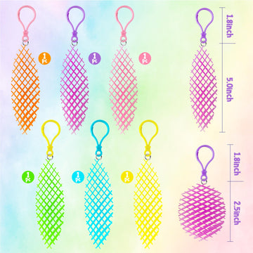 Wood Homing Fidget Worm Toy Keychains - 6PCS Resistance Fidget Toys Key Chains for Kids Fidget Worm Stress Anxiety Relief Toys for mature-themeds Cute Worm Shaped Ornament Key Ring Calming Sensory Hand Toys