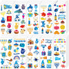 FEBSNOW Hanukkah Stickers,100 Sheets Happy Hanukkah Stickers for Kids Over 1000pcs Assorted Dreidels Menorah Candles Chanukah St