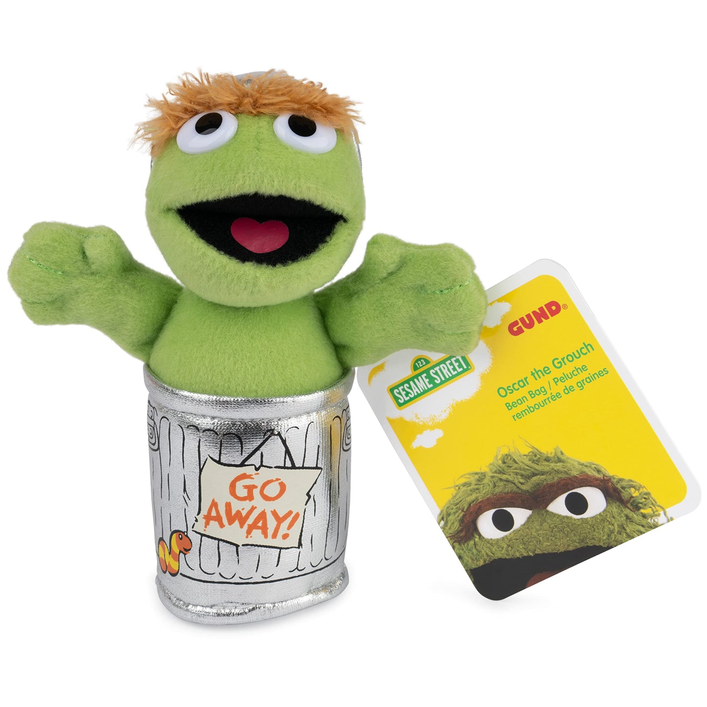 Enesco Sesame Street 5'' Oscar The Grouch Beanbag Gund Plush