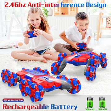 Remote Control Car for Boys Gifts: Spider RC Cars Toys for Ages 6 7 8 9 10 11 12 13 Years Old - 2.4GHz 8WD Wall Climbing Remote