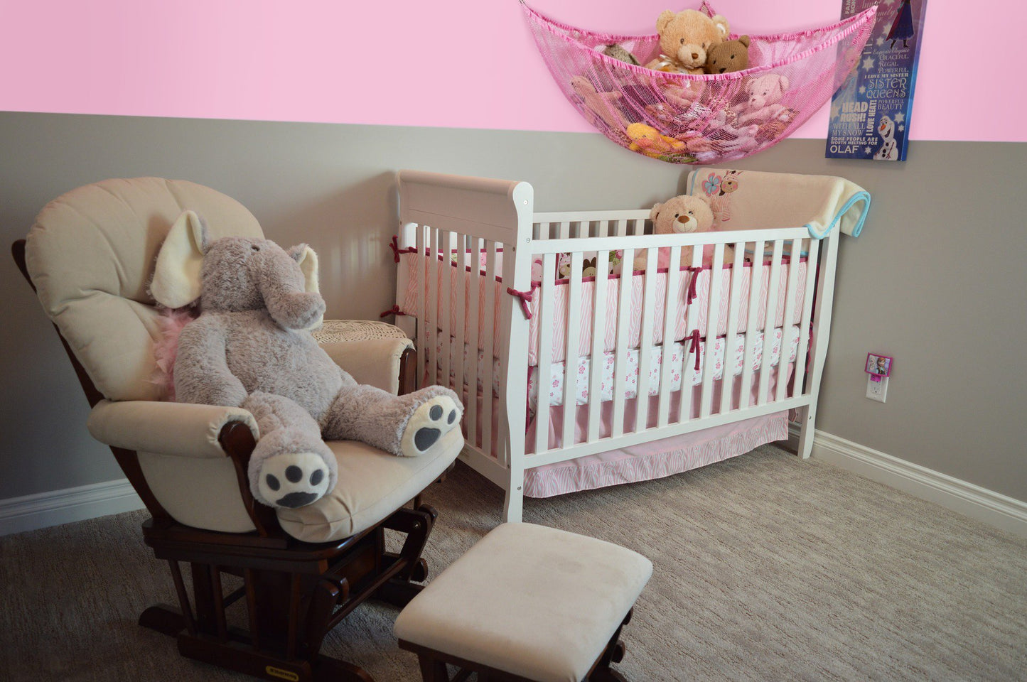 Handy Laundry Jumbo Toy Hammock, Pink, Organize Stuffed Animals & Children'S Toys, Great Decor While Neatly Organizing Kid'S Toy