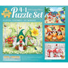 Bits And Pieces - 4-In-1 Multi-Pack 300 Piece Jigsaw Puzzles For Adults - 300 Pc Large Piece 'Playful Gnomes' Puzzle Set Bundle By Makiko - 16' X 20' (41Cm X 51Cm)