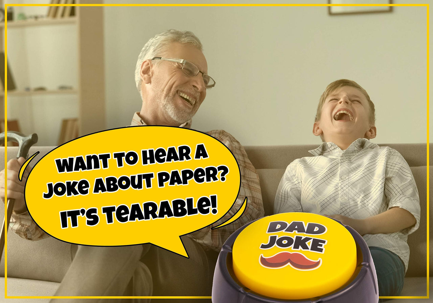 Ultimate Gift For Father'S. Dad Joke Button With Tons Of Funny Dad Jokes | Novelty Talking Button Present