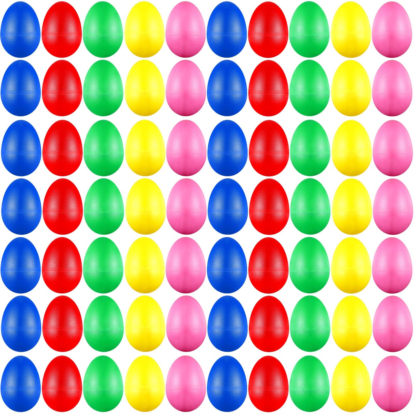 100 Pieces Egg Shakers Musical Instruments Percussion Maracas Egg For Kids Toys Plastic Easter Shaker For Learning Diy Painting,
