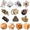 Syhood 14 Pcs Brain Teaser Puzzles for mature-themeds Metal Puzzles 3D Steel Puzzle Wooden Unlock Interlocking Puzzle mature-themed Iq Education Puzzle Toys Lock Puzzles Gift for Friends Family(Educational)