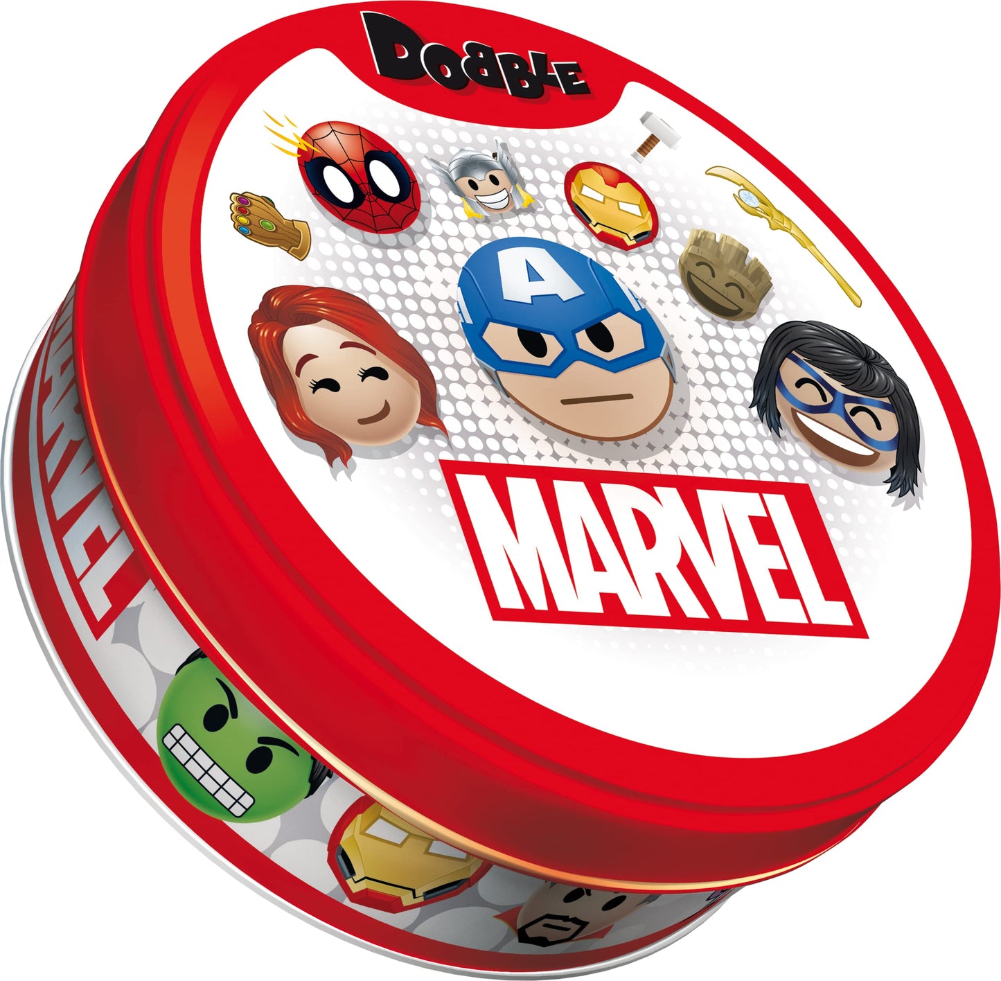 Asmodee | Dobble Marvel Emoji | Card Game | Ages 6+ | 2-8 Players | 15 Minutes Playing Time