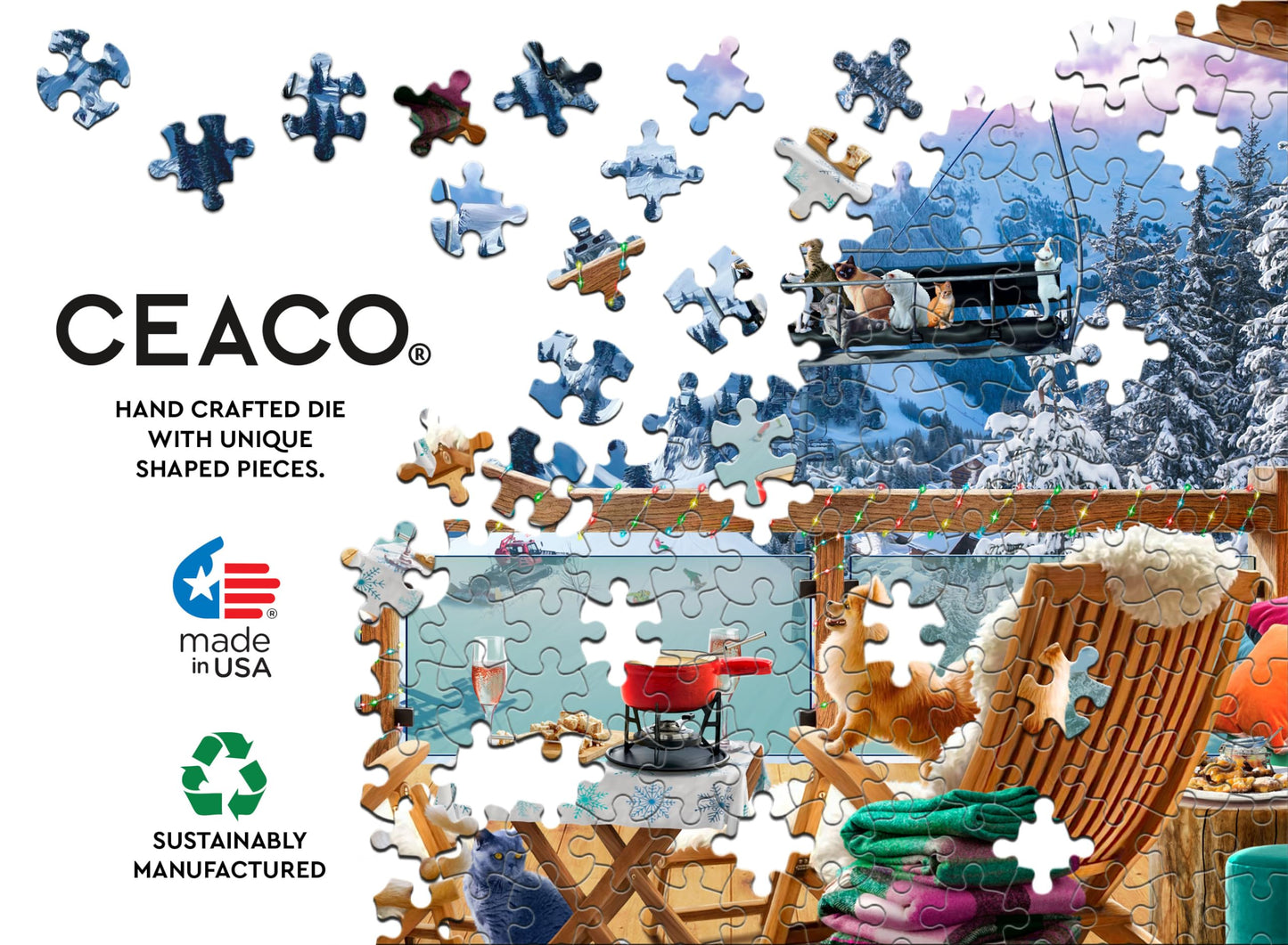 Ceaco - Ski Chalet - 300 Piece Jigsaw Puzzle