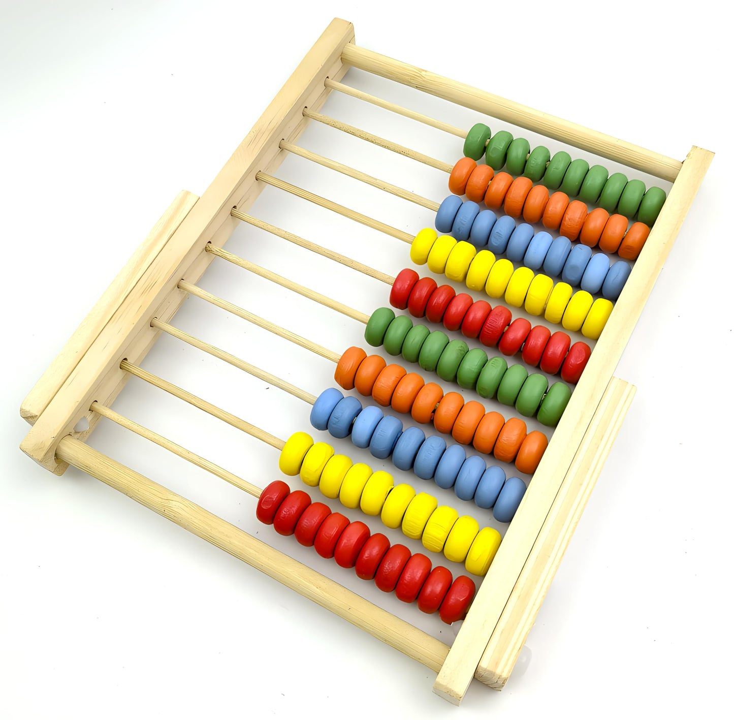 Magikon Wooden Counting Number Frame, 10 Rows Abacus For Learning Math (8-Inch)