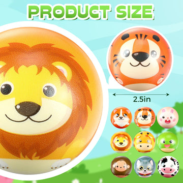 Libima 24 Pcs Foam Stress Balls Bulk Squeeze Foam Hand Exercise Balls Mini Bouncy Fidget for Boys Girls Adults Reward Birthday P