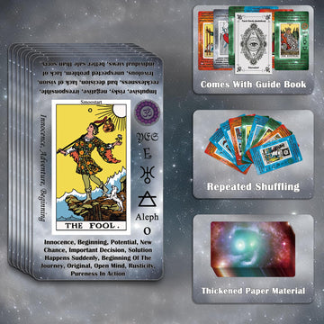 Smoostart Tarot Cards With Meanings On Them, Tarot With Guidebook For Beginners, Keywords, Element, Planet, Zodiac, Chakra, Yes Or No, Musical Pitch, Numerology, Hebrew Alphabet