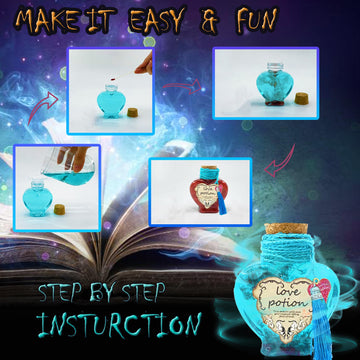 See You Always Magic Fairy Potion Kits For Kids - Diy 15 Larger Bottles Witches' Magical Color Changing Potions Art Craft Kit, F