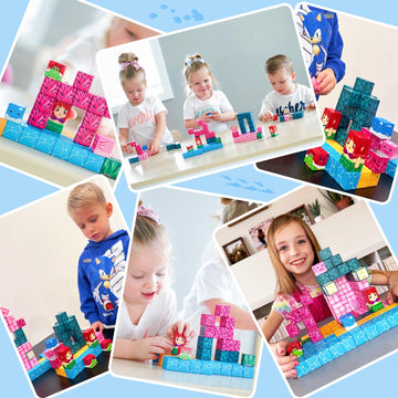 Igivi Magnetic Blocks - Build Mine Magnet World Ocean Set, Magnets Building Toys For Kids Ages 3-5 4-8, Stem Montessori Sensory Toys For Toddler 3+ Year Old Girls Boys, Classroom Must Haves Supplies