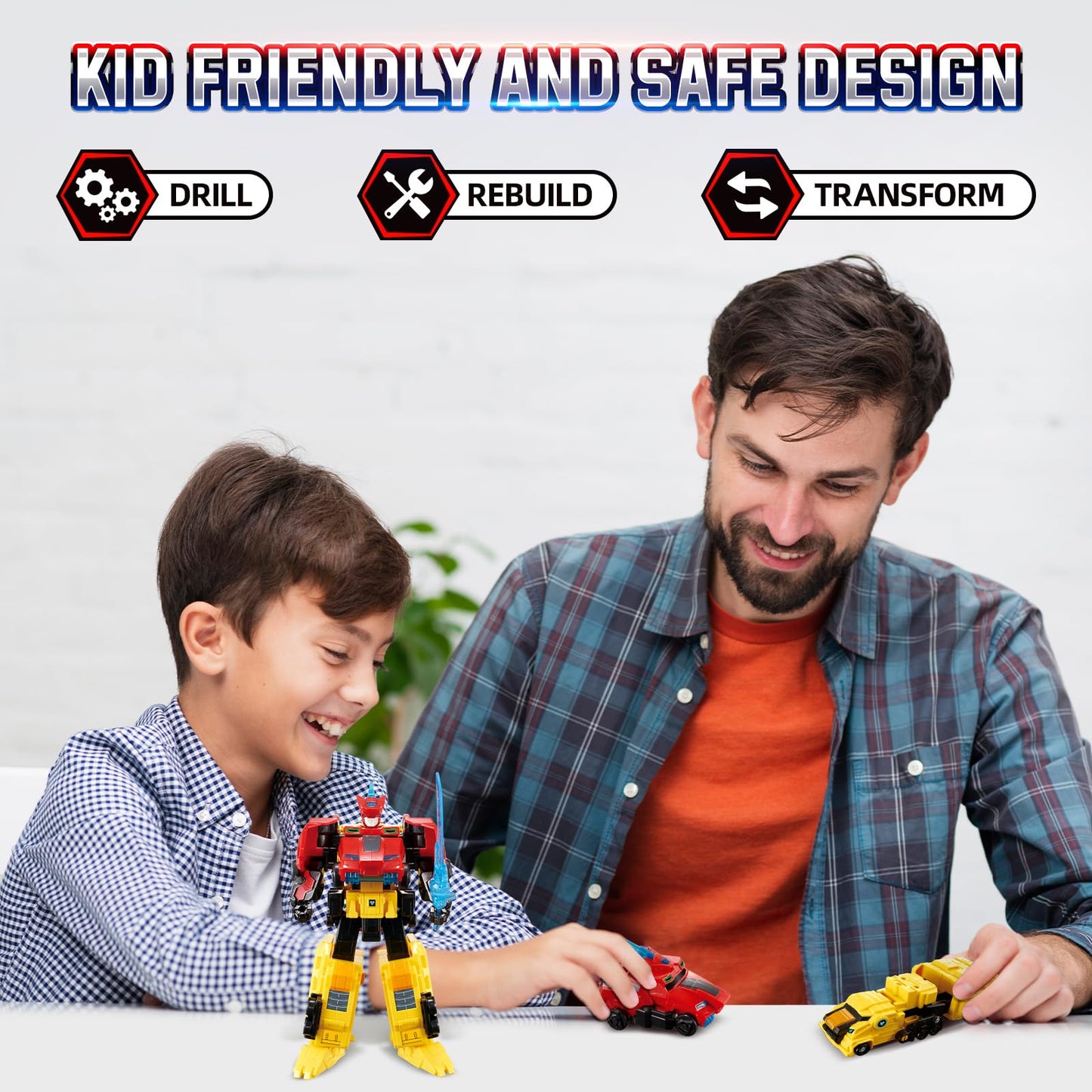 Quantum Heroes Dinoster Transforming Toys, 2-In-1 Transforming Robot Raptor Tron, 7.48-Inch Action Figure Children'S Robot Toy,