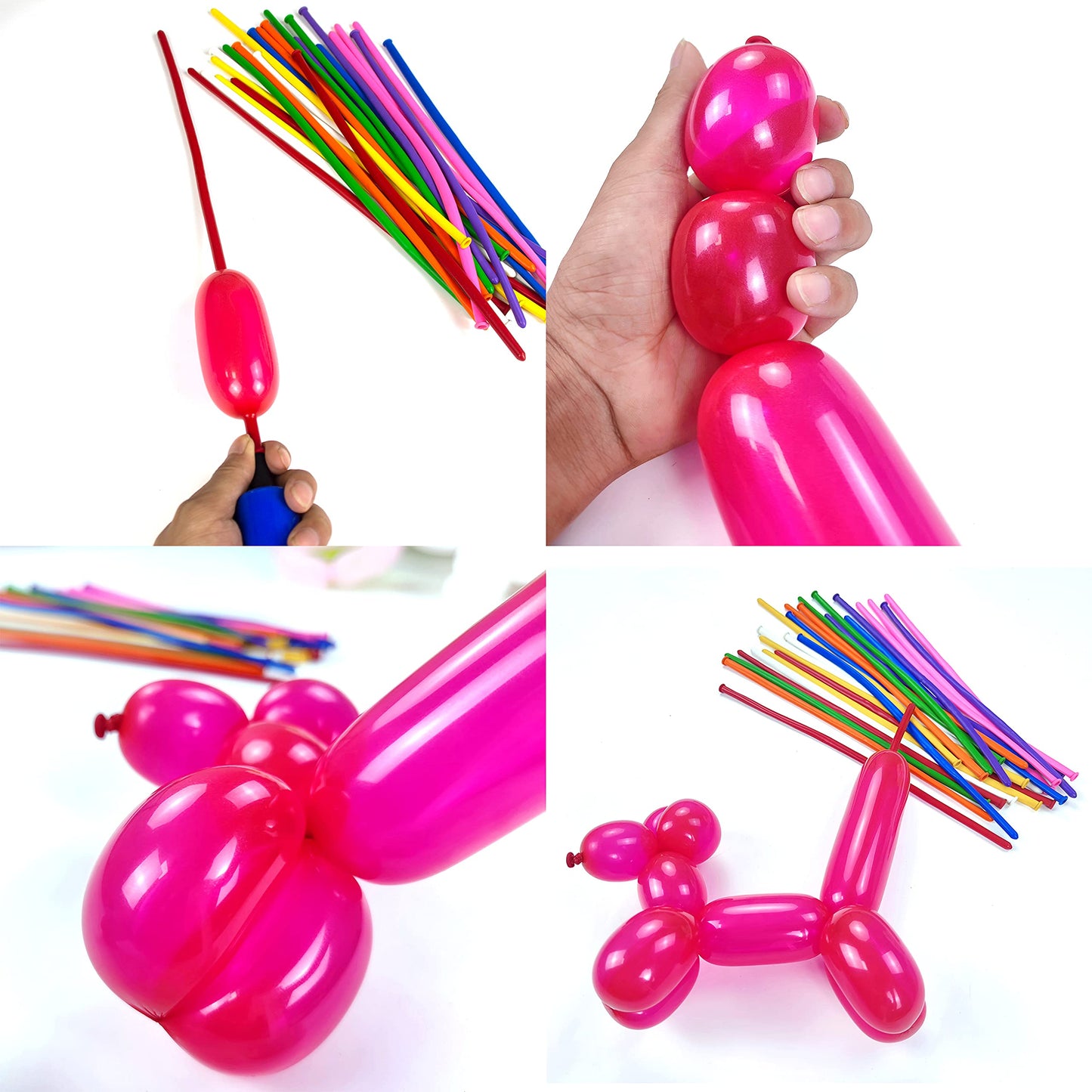 260 Balloons For Twisting Balloon Animal,Long Skinny Latexballoons For Modelling,Magic Balloon Animal Kit For Weddings Birthdays