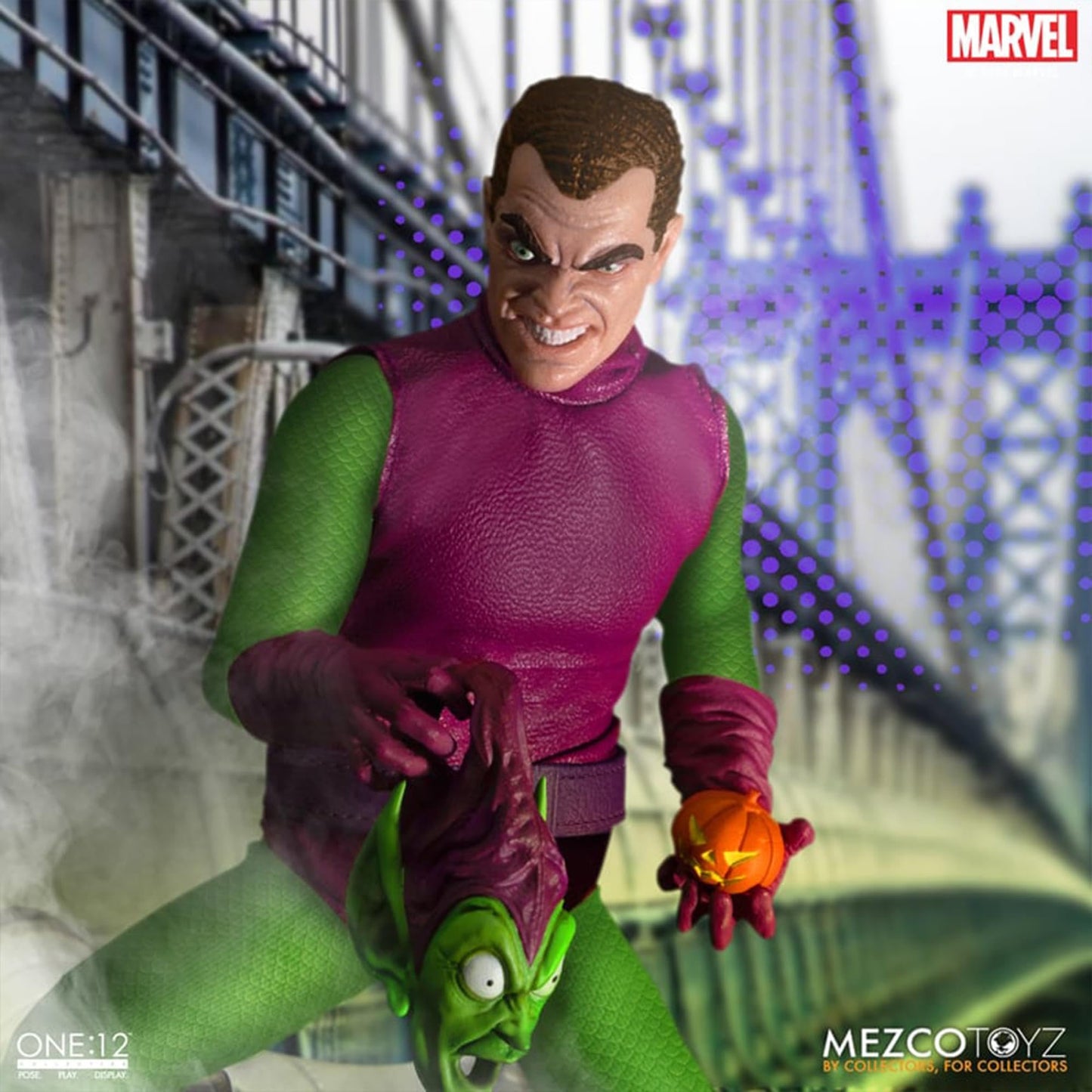 Mezco Toys Marvel Figurine 1/12 Green Goblin - Deluxe Edition 17 Cm
