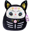 Squishmallows 12-Inch Zelina Day of The Dead Cat Plush Toy - Black Polyester Stuffed Animal for Kids, Girls & Boys