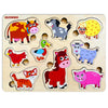 Quokka Farm Animals Wooden Puzzles For Toddlers 3-5 - Toddler Puzzles 1-3 Years Old - Gift Domestic Animals Educational Toys For Boys & Girls - Wood Games For Children'S Learning 2-4
