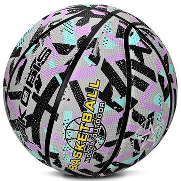 Fakofis Kids Basketball Size 3(22') Mini Basketball For Toddler Boys Girls Age 1 2 3 4 5 6,Pu Rubber Small Basketball Soft Touch For Indoor Outdoor Shoot And Dribble