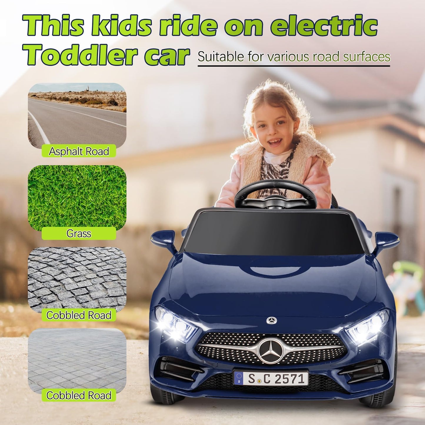 Fxiona Kids Electric Cars For Toddler Ride On With Parent Remote Control Vehicles For Girl And Boy Ride In 12V Battery Power 4 W