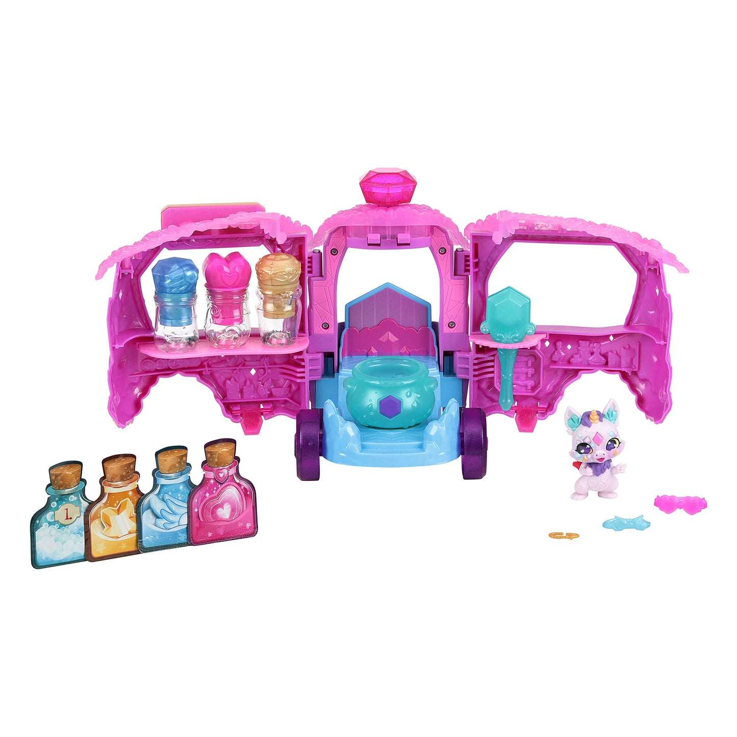 Magic Mixies Magic Potions Truck Playset - Transforms into Potion Shop, Includes 1 Exclusive Mixling, Multicolor, Model 14811
