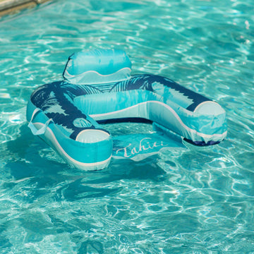 Blue Wave Drift + Escape U-Seat Inflatable Lounger, Blue