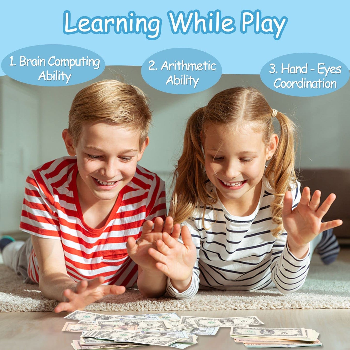 Powza 542 Pcs Teaching Math Sets, Toys for 3 4 5 6 Year Old Boys Girls, Number Learning Education Toys for Kids Ages 3-8 Develop