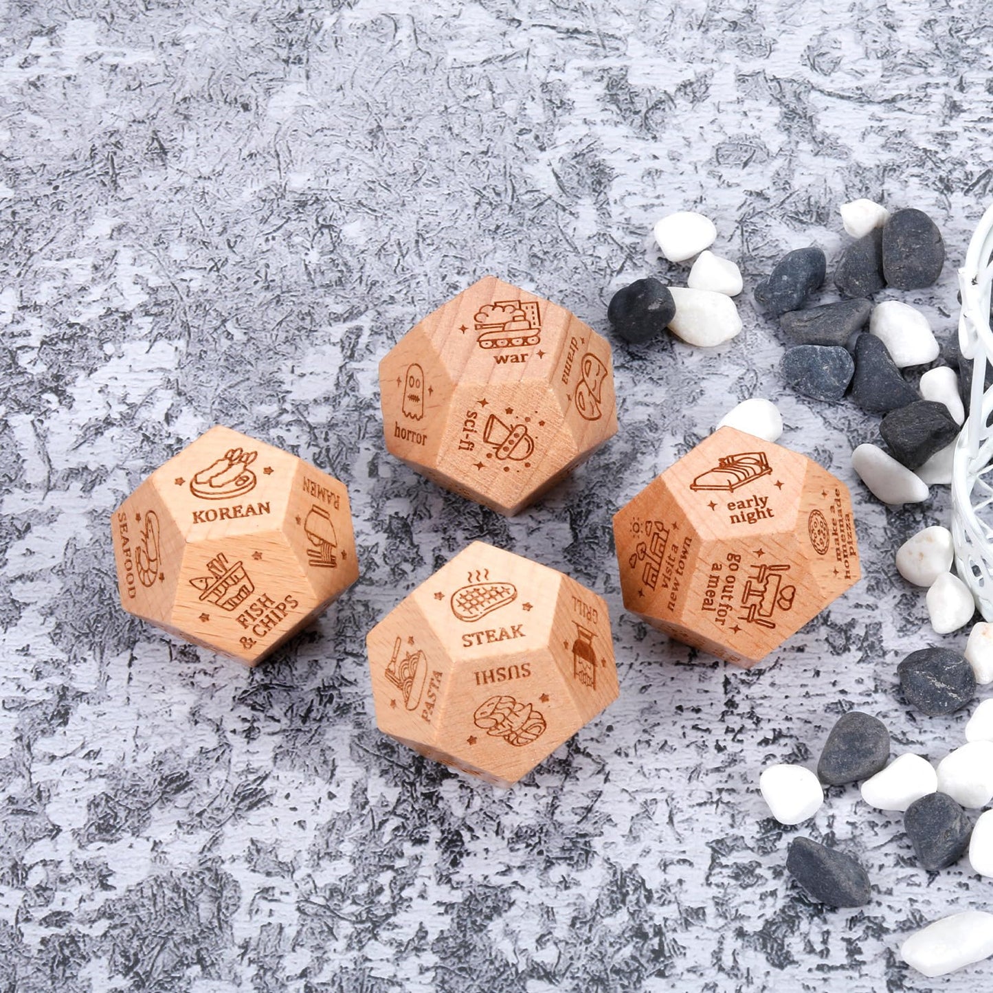 Stocking Stuffers For Women Men Adults, For Women Men, Anniversary Wood Decision Dice Gifts For Couples White Elephant Gifts Val
