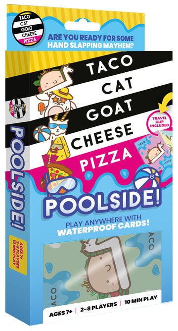 Taco Cat Goat Cheese Pizza - Poolside Edition - Waterproof Card Game For Outdoor Camping, Travel And Family Game Night - Wildly