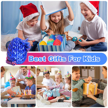 ONEVIVE Dragon Eggs with Dragon Inside 3D Printed Mystery Dragon Egg Articulated Crystal Fidget Toy for Kids mature-themeds Women Men Funny Gift Desk Decor(Purple)