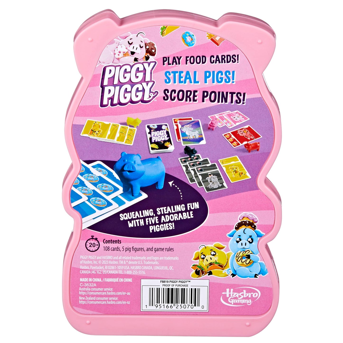 Piggy Piggy Card Game | Fun Family Games For Kids, Teens, And Adults | Ages 7 And Up | 2 To 6 Players I 20 Mins. Average | Quick