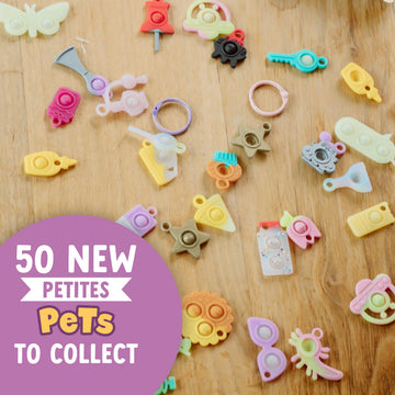 Buffalo Games Pop It! Pets Petites Season 2 Fidget Toy - Light Pink Silicone, Includes Collector Map, Cards & Stickers, Model 61707