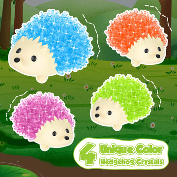 sdaymol Crystal Growing Kit for Kids - 4 Colors Hedgehog to Grow Fast in (24H) Science Experiments Learning & Educational Toys Science Kits for Kids Age 8-12 STEM Project Gifts for Boys & Girls 6+