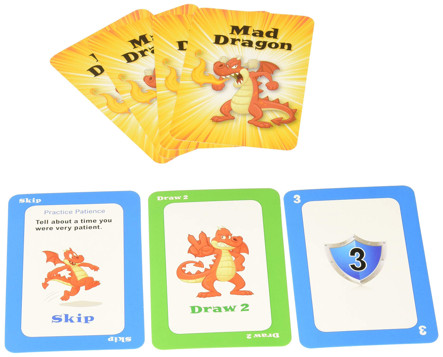 Sammons Preston Mad Dragon Anger Control Card Game - Multicolor Cardstock, Model HQ-1