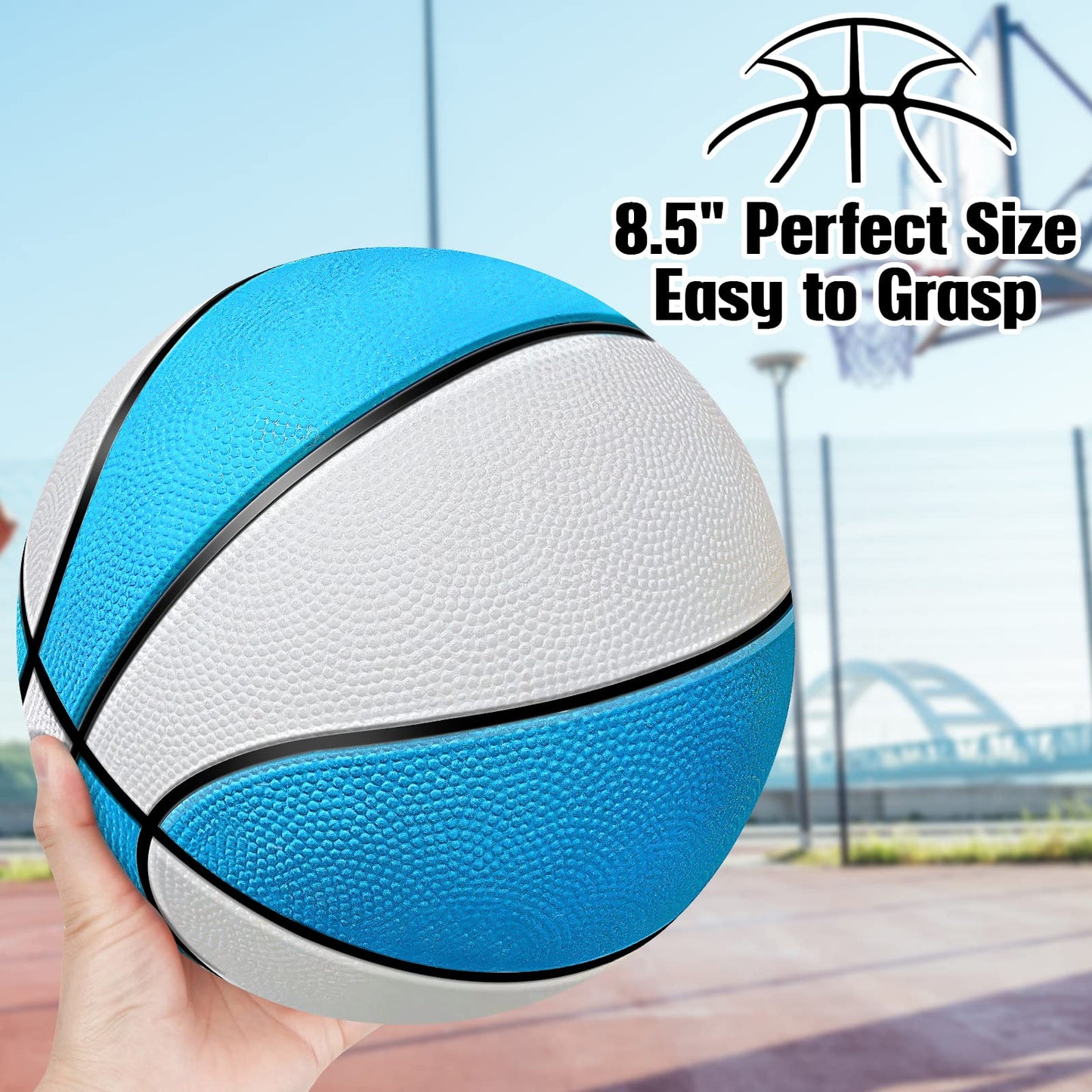 Tneltueb Swimming Pool Basketball 2 Pack, 8.5In Water Basketball For Swimming Pool Basketball Hoops & Pool Games, Mini Basketball For Kids,Teenager