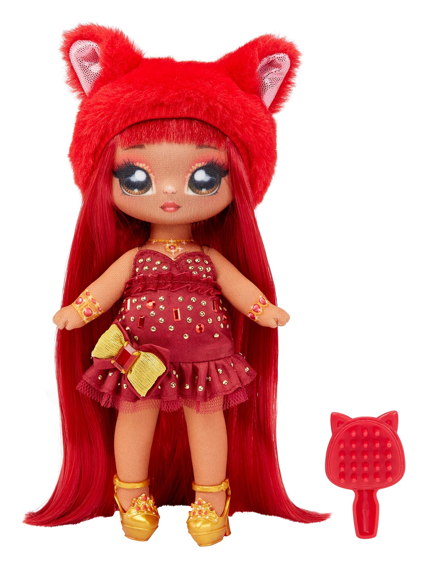 Na Na Na Surprise Sweetest Gems™ Ruby Frost 7.5' Fashion Doll Garnet Birthstone-Inspired With Red Hair, Taffeta Dress And Brush, Poseable, Great Toy Gift For Kids Girls Boys Ages 5 6 7 8+ Years