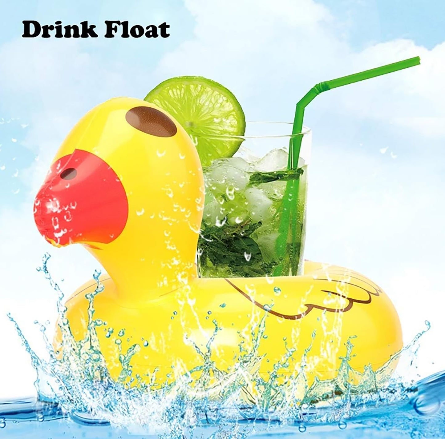 Pool Floaties For Girl Dolls, Fun Swimming Pool Party Ring Inflatable Drink Holder For11.5 Inch Dolls Pool Toys