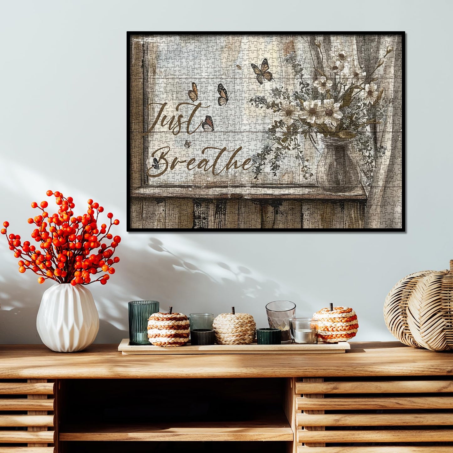 Flower Plant Puzzles For Adults 1000 Pieces, Christian Religious Faith Scripture Jigsaw Puzzles, Inspirational Bible Catholic Na