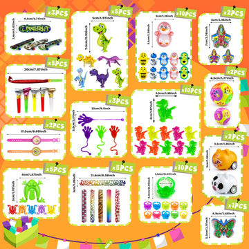 XIPEGPA 65PCS Party Favors Toy Assortment for Classroom Rewards Bulk Toys Birthday Party Toys Goodie Bag Filler Treasure Box Gif