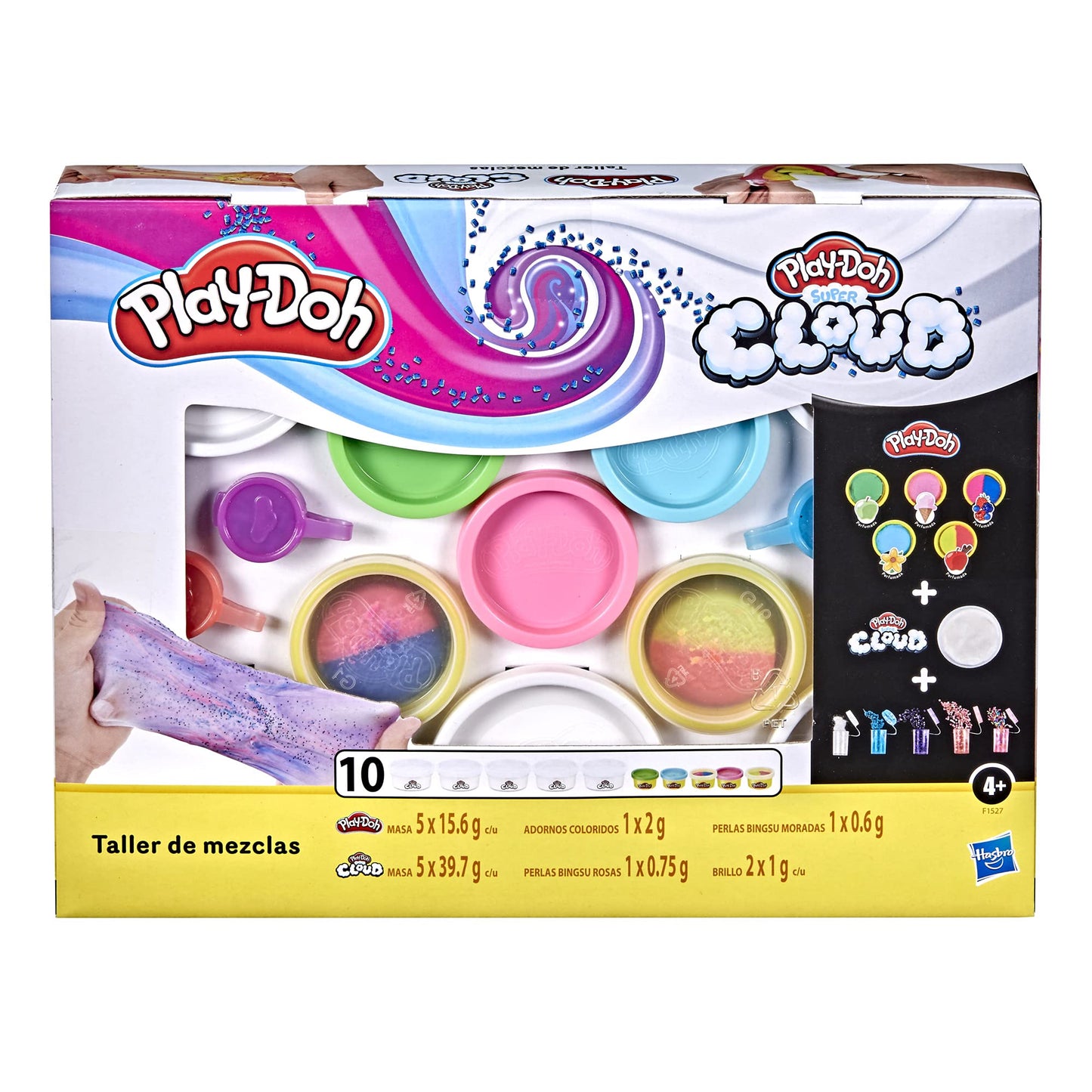 Play-Doh Mixing Studio Diy Kit For Kids 4 Years And Up, Mix Your Own Colors With Super Cloud And Scented Classic Modeling Compound, 10 Cans, 5 Mix-Ins, Non-Toxic