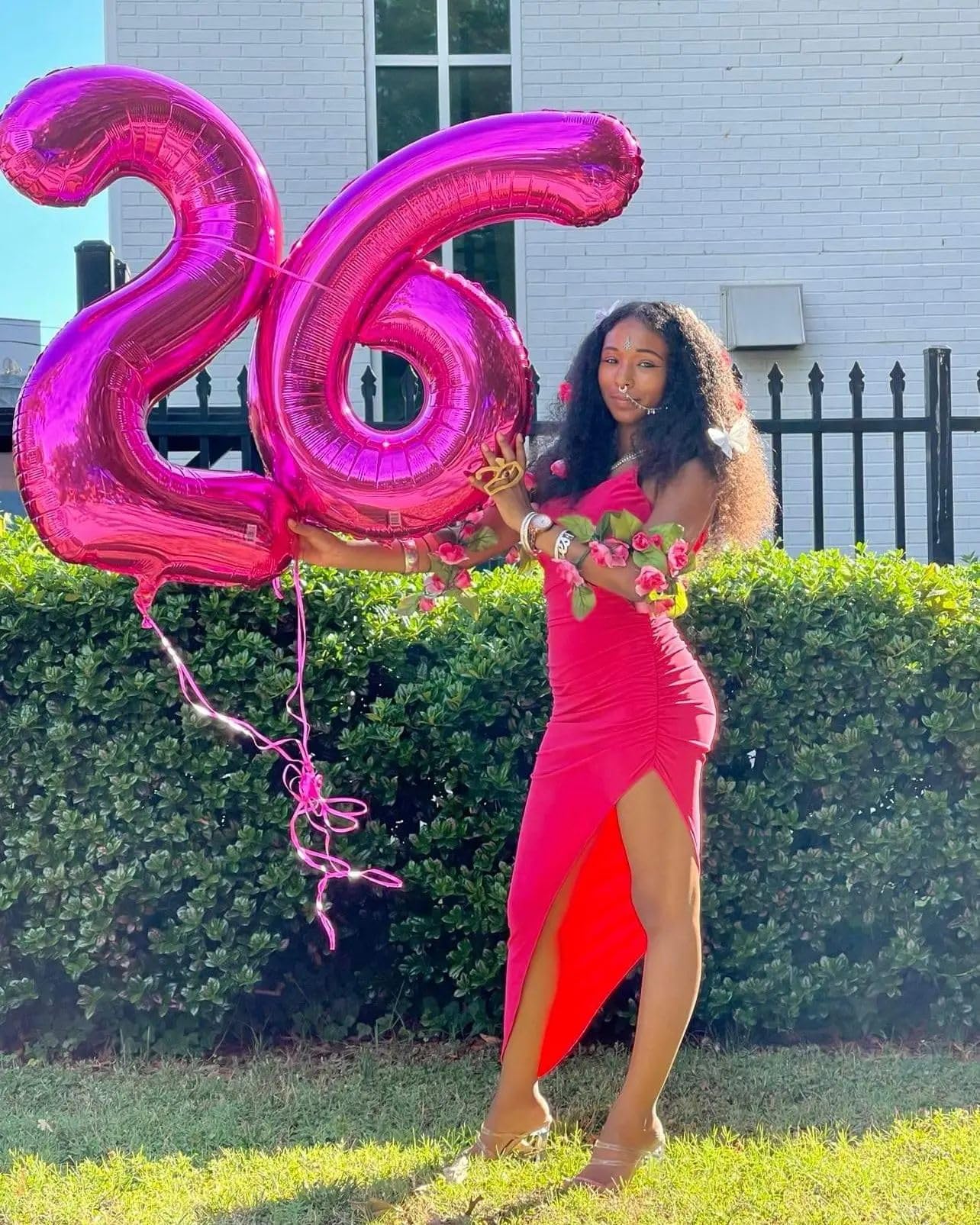 Hot Pink Number 6 Balloon 40 Inch, 6 Balloon Number, 6Th Birthday Decorations, Hot Pink Party Supplies For Boys Girls