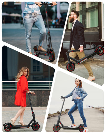 Qnq Electric Scooter, Powerful 500W/1500W Peak Motor, Max 28/35Miles Long Range, Top Speed 21/25 Mph, 8.5 '' /10 ' ' Tires, E Sc