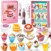 18 Minature Food Slime Kit, Mini Sweet Dessert & Drink, Arts and Crafts Set, DIY Kitchen Pretend Play Toys, Christmas Birthday P