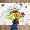 Naozinebi Candyland Coloring Poster For Kids Giant Coloring Poster Large Cartoon Rainbow Lollipop Coloring Tablecloth Jumbo Colo