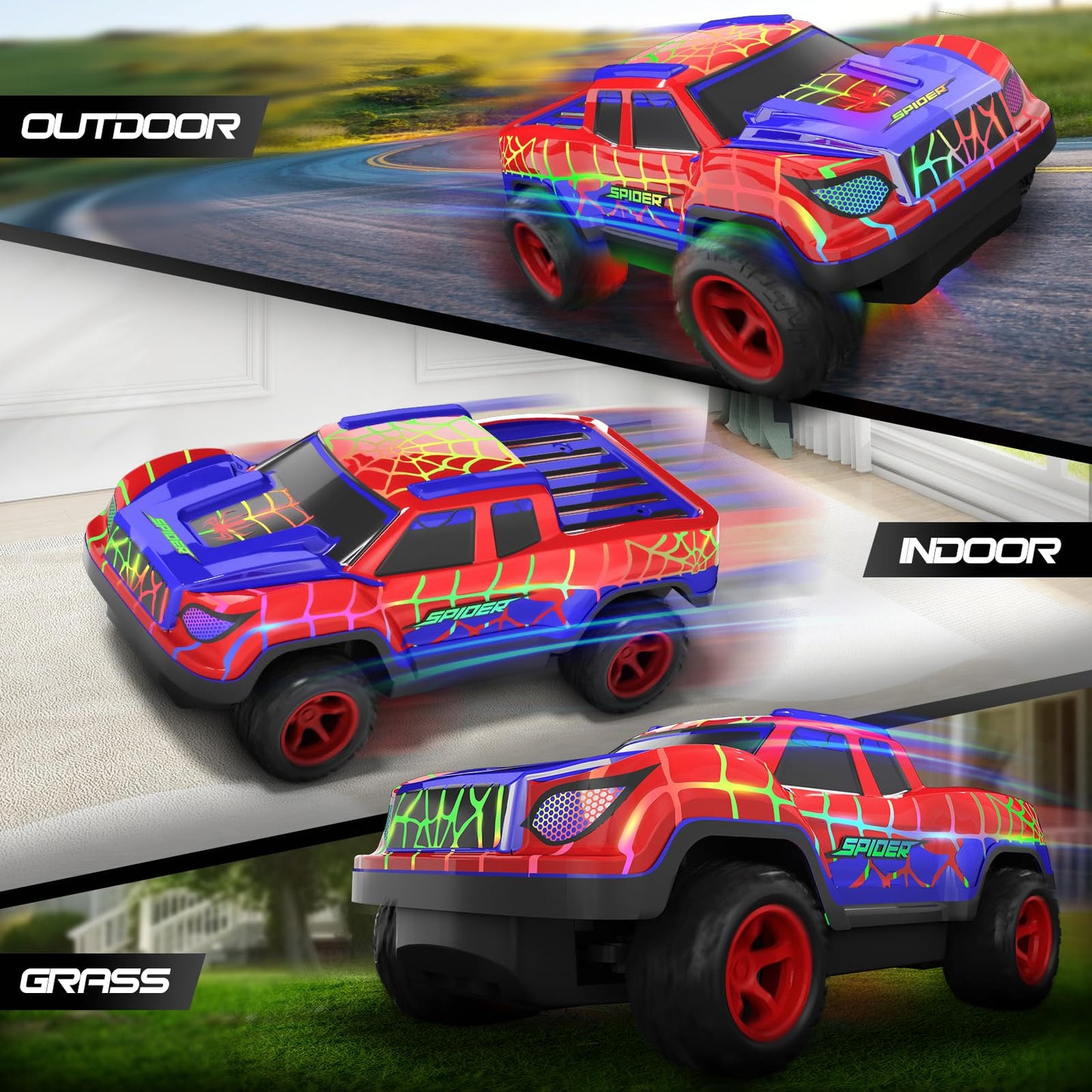 GagaCo Remote Control Car for Boys, Mini RC Racing Cars for Kids Ages 3 and up, 2.4Ghz Beginners RC Cars with Cool Light, Rechar