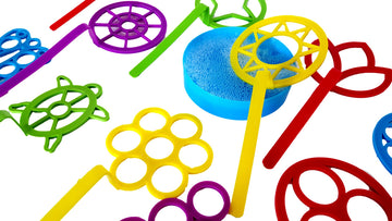 Dondor Large Bubble Wands Set - 8" Blue Acrylic Bubble Toys, Model GL-150
