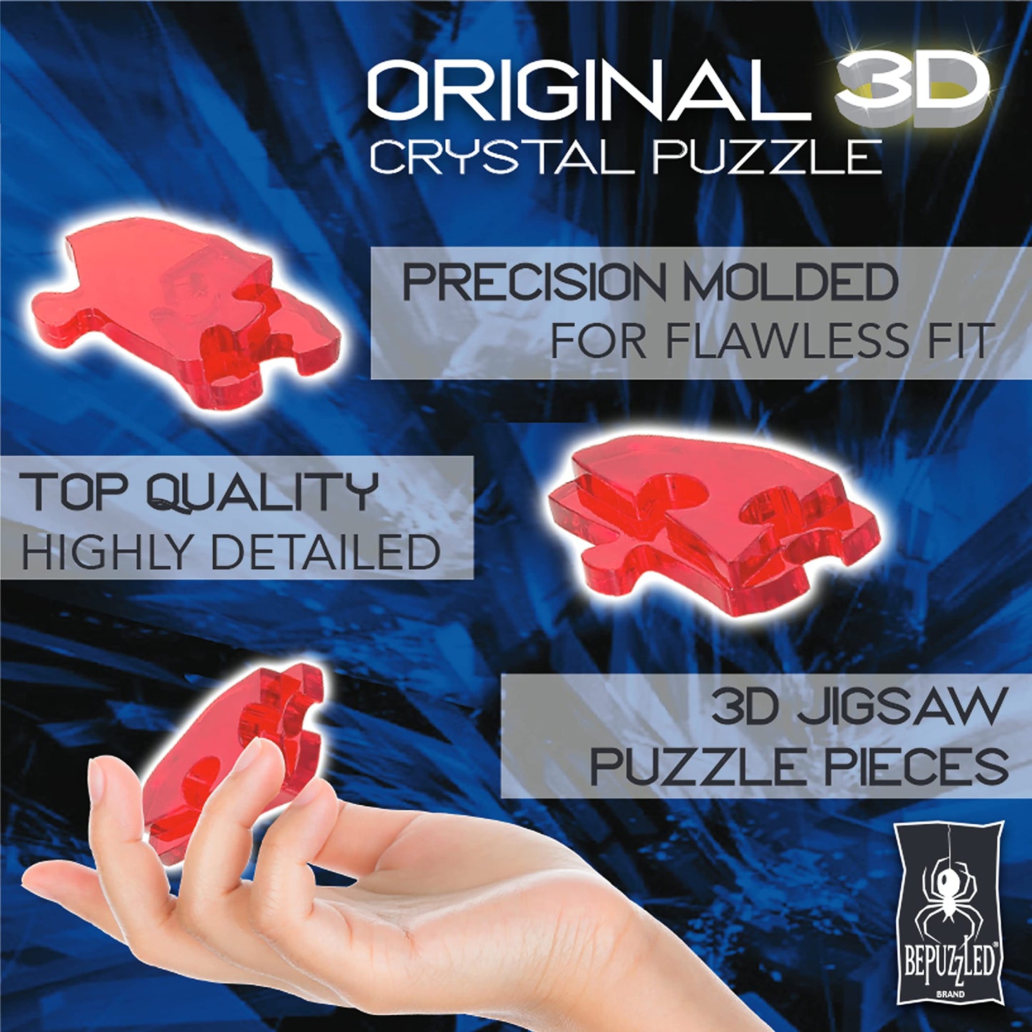 Bepuzzled | Cat & Kitten, Original 3D Crystal Puzzle, Ages 12 And Up