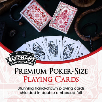 Infinitum Ghost White & Red Playing Cards Deck of Cards with Free Card Game eBook enhanced Card Deck Cool game-style Cards Unique Bright Colors for Kids & mature-themeds Card Decks Games Standard Size